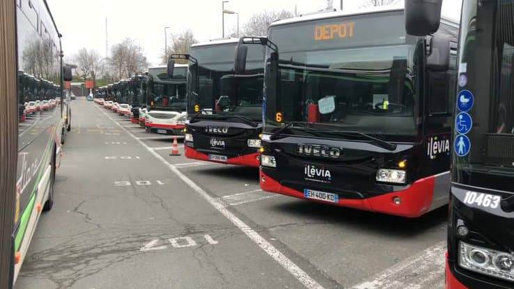 星期一早上，伊利维亚里尔大都市的公共交通网络没有公交车开通。